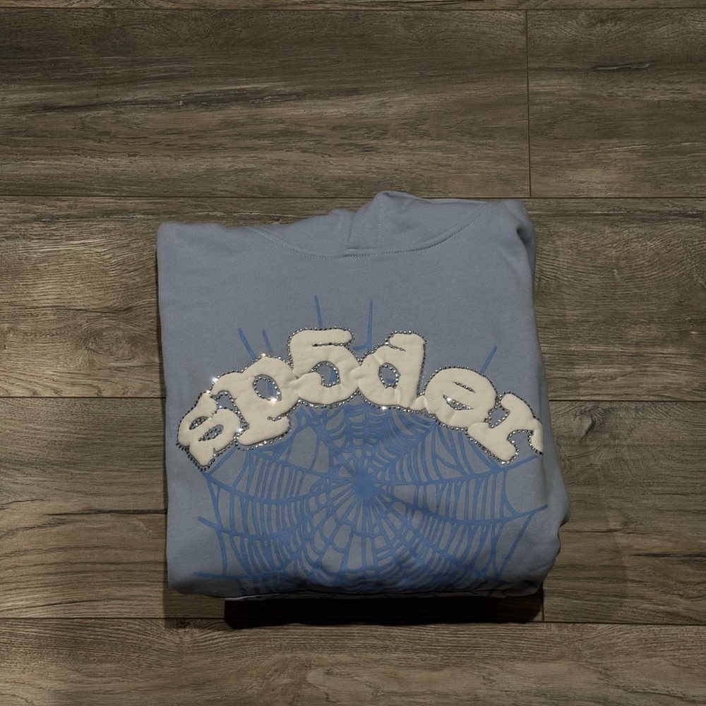 Men's Light Blue Spider Hoodie